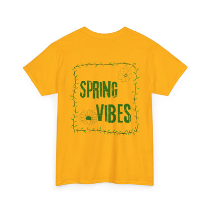 Spring Vibes T-Shirt — Green Floral Graphic Tee