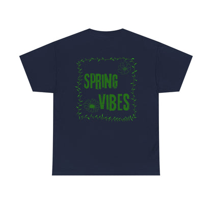 Spring Vibes T-Shirt — Green Floral Graphic Tee