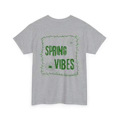 Spring Vibes T-Shirt — Green Floral Graphic Tee