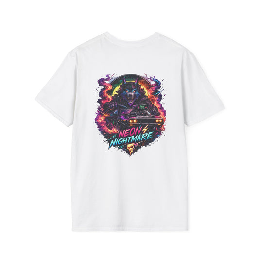 Neon Nightmare Graphic T‑Shirt — Retro Cyberpunk DJ Skull Tee