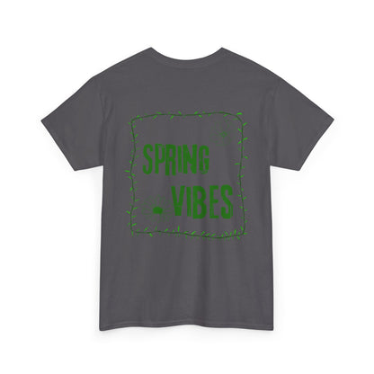 Spring Vibes T-Shirt — Green Floral Graphic Tee