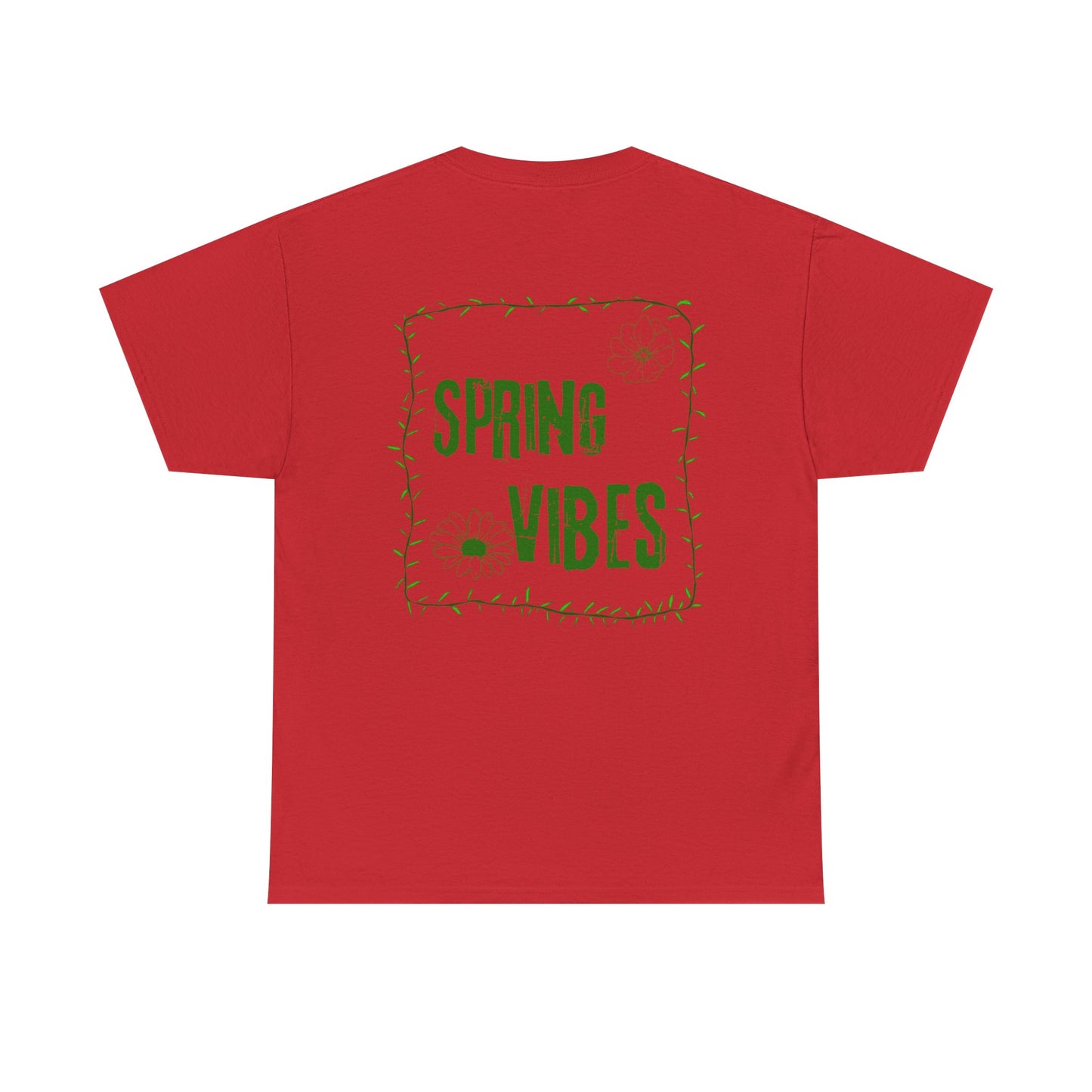 Spring Vibes T-Shirt — Green Floral Graphic Tee