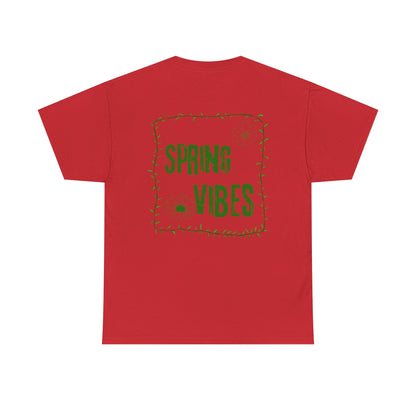 Spring Vibes T-Shirt — Green Floral Graphic Tee