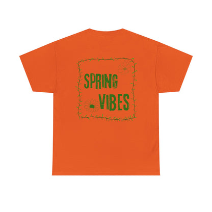 Spring Vibes T-Shirt — Green Floral Graphic Tee