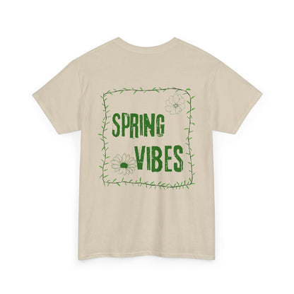Spring Vibes T-Shirt — Green Floral Graphic Tee