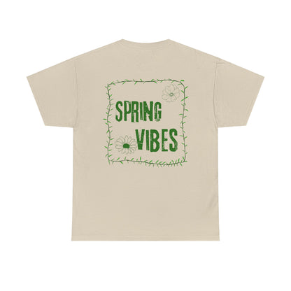 Spring Vibes T-Shirt — Green Floral Graphic Tee